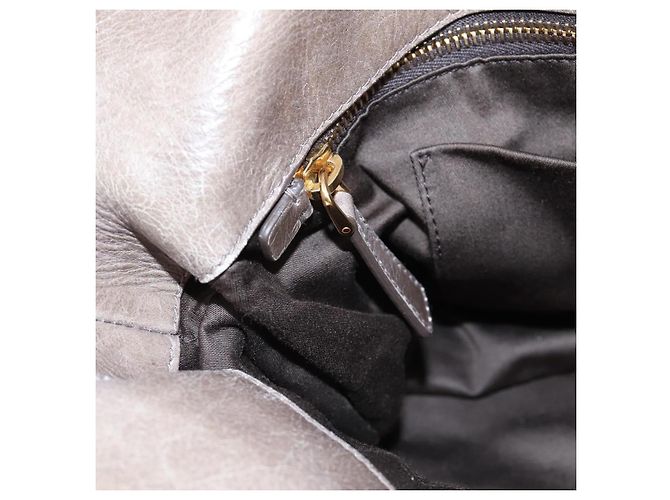 Borsa a mano Miu Miu in pelle 2way Grigio Oro Auth yk20871M Marrone D'oro - vista 22