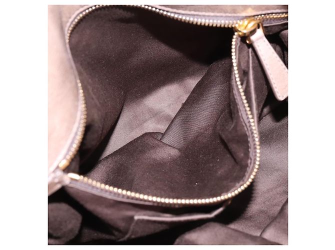 Borsa a mano Miu Miu in pelle 2way Grigio Oro Auth yk20871M Marrone D'oro - vista 23