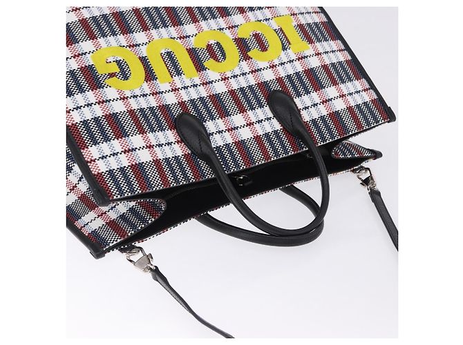 Borsa Tote GUCCI Canvas 2way Multicolor Silver 659980 Auth ka5919V Argento Multicolore - vista 6