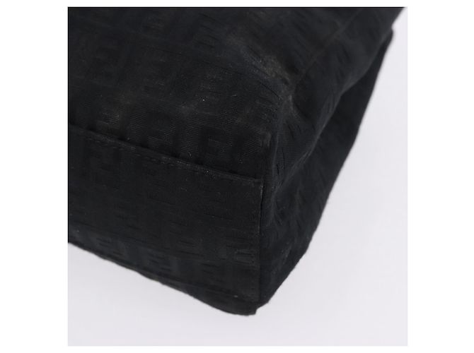 Borsa a mano FENDI Zucchino Canvas Nero Argento Auth BA15300 - vista 15