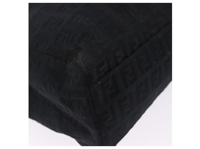 Borsa a mano FENDI Zucchino Canvas Nero Argento Auth BA15300 - vista 16