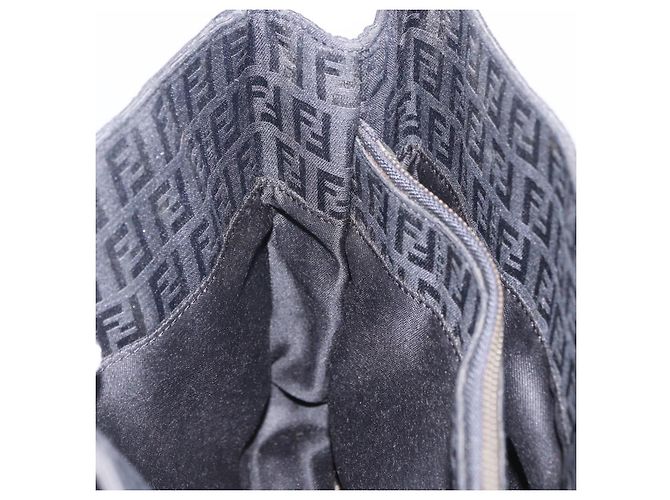 Borsa a mano FENDI Zucchino Canvas Nero Argento Auth BA15300 - vista 23