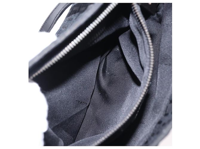 Borsa a mano FENDI Zucchino Canvas Nero Argento Auth BA15300 - vista 26