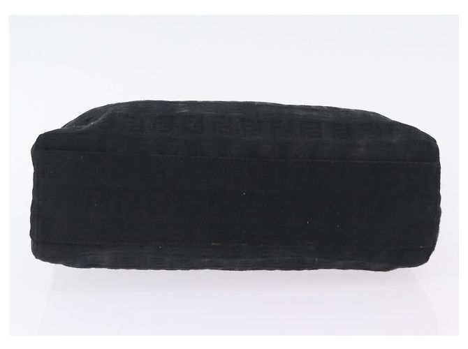 Borsa a mano FENDI Zucchino Canvas Nero Argento Auth BA15300 - vista 6