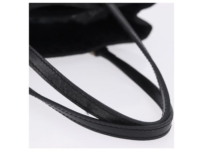 Borsa a mano FENDI Zucchino Canvas Nero Argento Auth BA15300 - vista 8