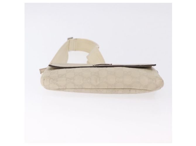 GUCCI GuccissimaGG Body Bag Leather Ivory Silver 162916 Auth 198969 Argento Crudo - vista 12