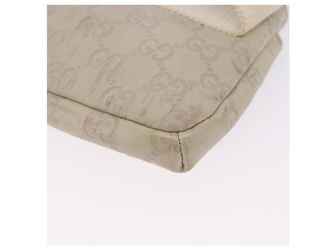 GUCCI GuccissimaGG Body Bag Leather Ivory Silver 162916 Auth 198969 Argento Crudo - vista 16