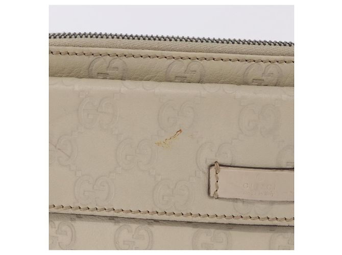 GUCCI GuccissimaGG Body Bag Leather Ivory Silver 162916 Auth 198969 Argento Crudo - vista 3