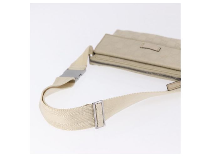 GUCCI GuccissimaGG Body Bag Leather Ivory Silver 162916 Auth 198969 Argento Crudo - vista 9