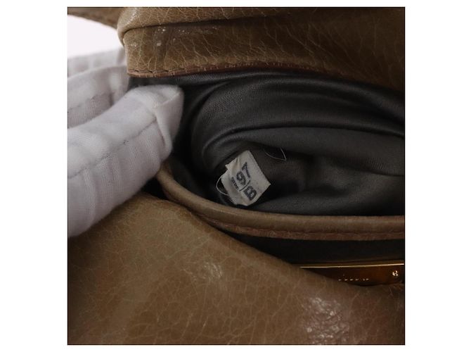 Borsa a mano Miu Miu in pelle 2way Beige Gold Auth yk20865A D'oro - vista 12