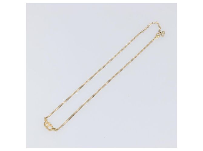 Collana Christian Dior metallo Gold Tone Auth 193477 - vista 10