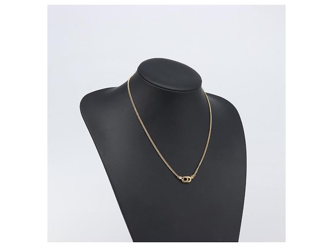 Collana Christian Dior metallo Gold Tone Auth 193477 - vista 16