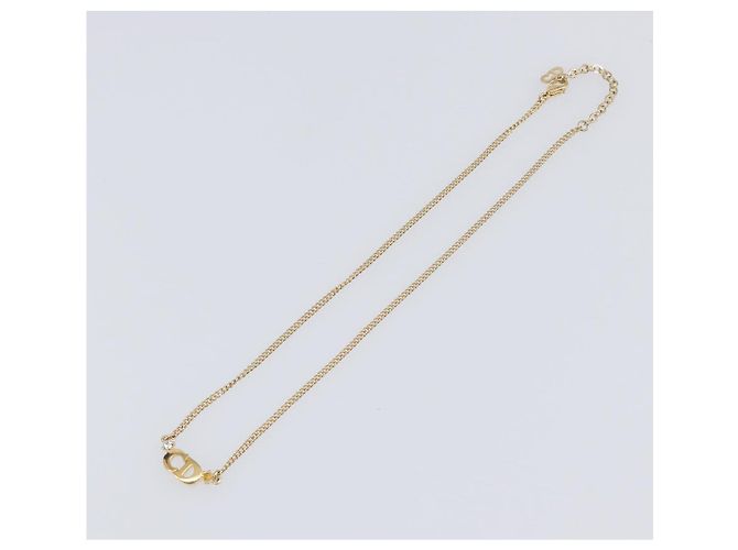 Collana Christian Dior metallo Gold Tone Auth 193477 - vista 2