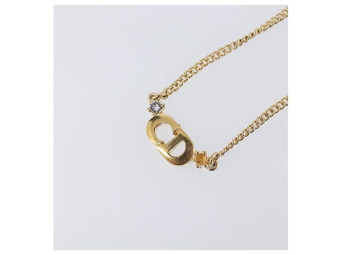 Collana Christian Dior metallo Gold Tone Auth 193477 - vista 3