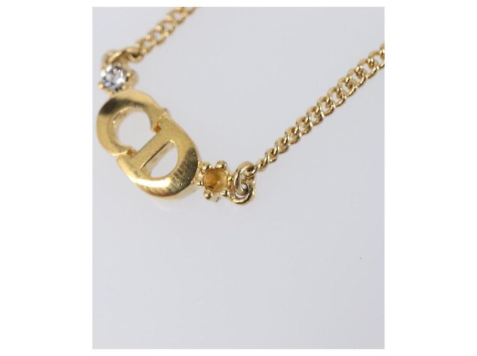 Collana Christian Dior metallo Gold Tone Auth 193477 - vista 4