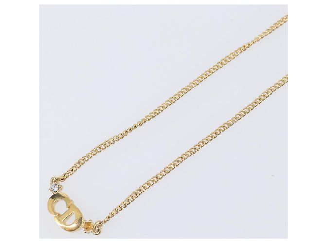 Collana Christian Dior metallo Gold Tone Auth 193477 - vista 5