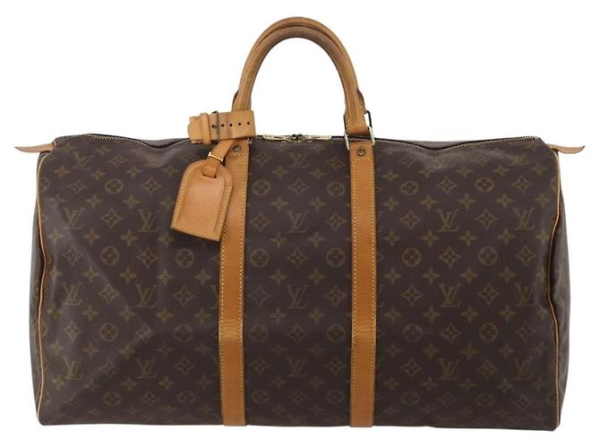 LOUIS VUITTON Monogram Keepall 55 Boston Bag M41424 LV Auth 197026 Monogramma - vista 13