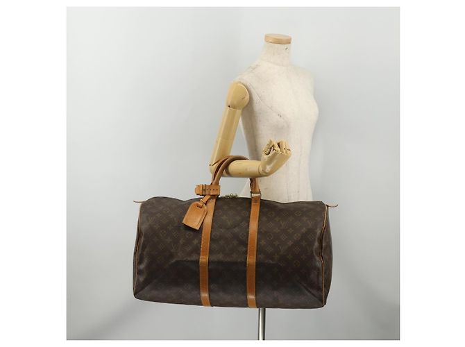 LOUIS VUITTON Monogram Keepall 55 Boston Bag M41424 LV Auth 197026 Monogramma - vista 22