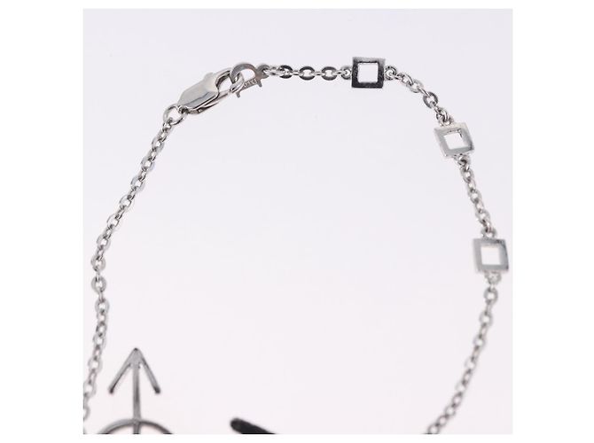 Bracciale Christian Dior Heart Arrow Metal Silver Auth am12479M Argento - vista 12