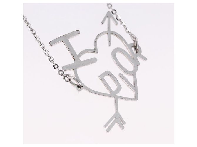 Bracciale Christian Dior Heart Arrow Metal Silver Auth am12479M Argento - vista 4