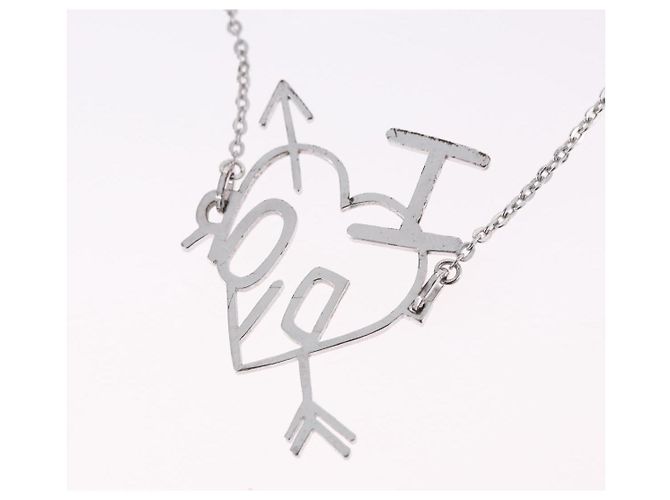 Bracciale Christian Dior Heart Arrow Metal Silver Auth am12479M Argento - vista 9