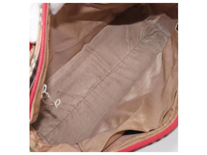Borsa a mano BURBERRY Nova Check Canvas Beige Gold Auth 200887 D'oro - vista 12