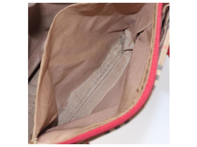 Borsa a mano BURBERRY Nova Check Canvas Beige Gold Auth 200887 D'oro - vista 22