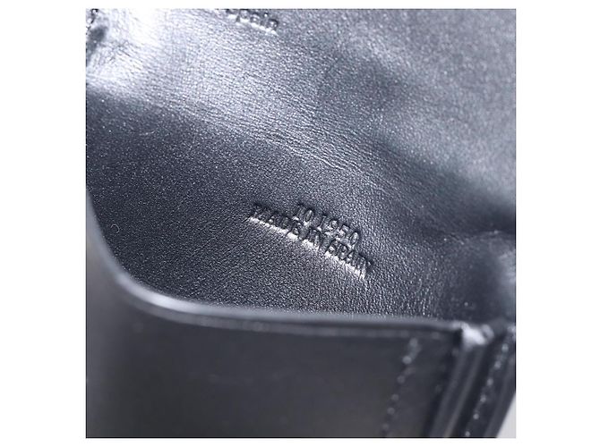 LOEWE Portamonete da collo in pelle nera Auth 198798A Nero - vista 12