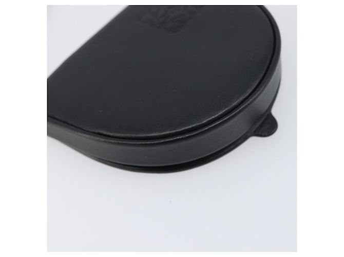LOEWE Portamonete da collo in pelle nera Auth 198798A Nero - vista 15