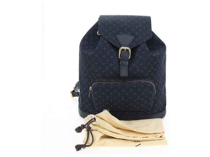 Zaino LOUIS VUITTON Monogram Mini Montsouris GM TST Blue M92455 Auth 198542V - vista 12