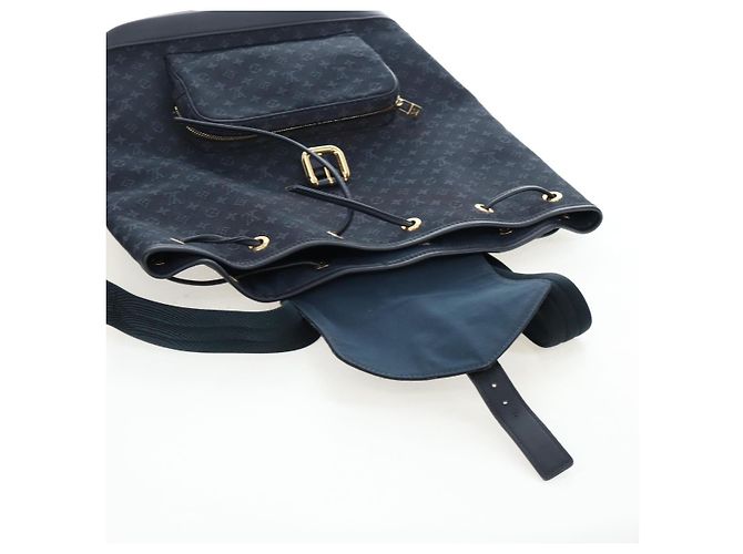Zaino LOUIS VUITTON Monogram Mini Montsouris GM TST Blue M92455 Auth 198542V - vista 24