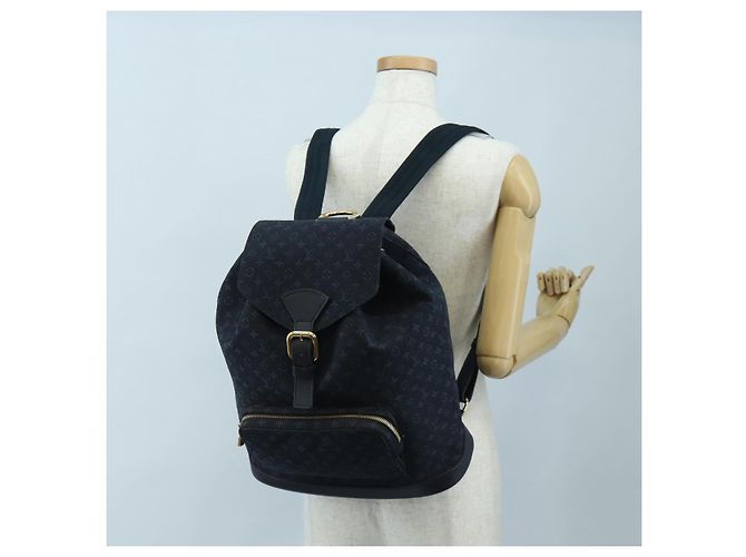 Zaino LOUIS VUITTON Monogram Mini Montsouris GM TST Blue M92455 Auth 198542V - vista 31