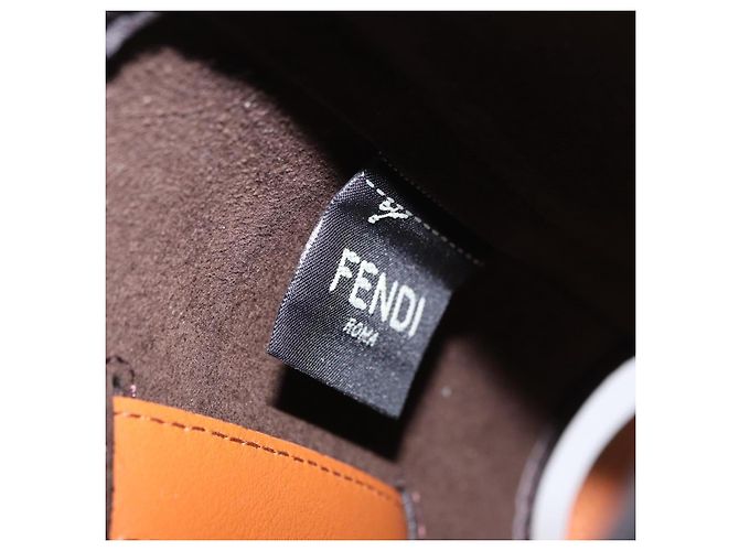 FENDI Zucca Canvas Drink Holder PVC Black Brown Auth 195995M - view 11