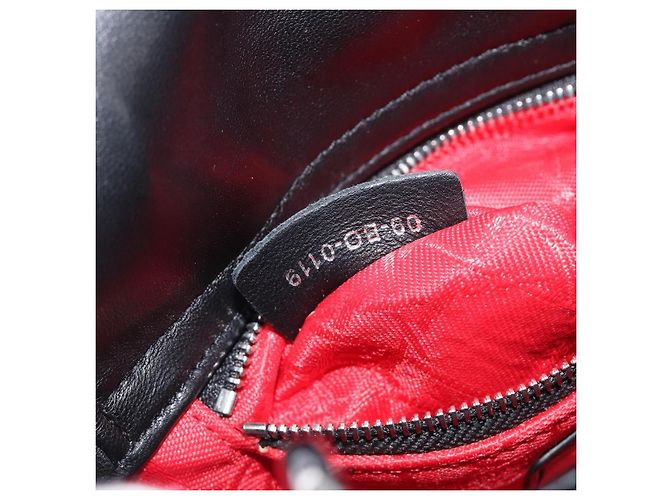 Borsa a mano Christian Dior Lady Dior in pelle d'agnello 2way Nero Argento Auth BA14814SM - vista 25