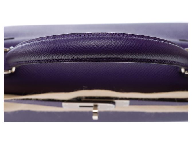Hermès Borsa HERMES Kelly 28 in Pelle Violetta - 103871 Porpora - vista 10
