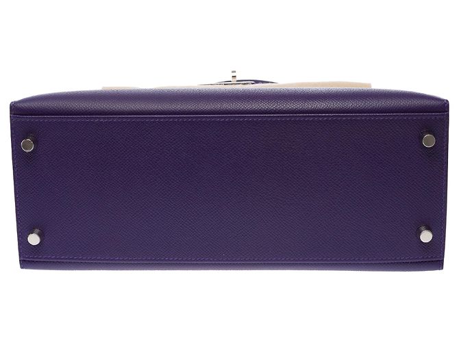 Hermès Borsa HERMES Kelly 28 in Pelle Violetta - 103871 Porpora - vista 11