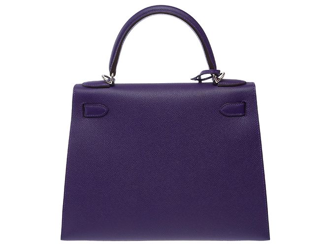 Hermès Borsa HERMES Kelly 28 in Pelle Violetta - 103871 Porpora - vista 4