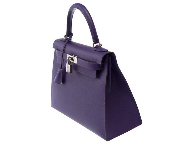 Hermès Borsa HERMES Kelly 28 in Pelle Violetta - 103871 Porpora - vista 5