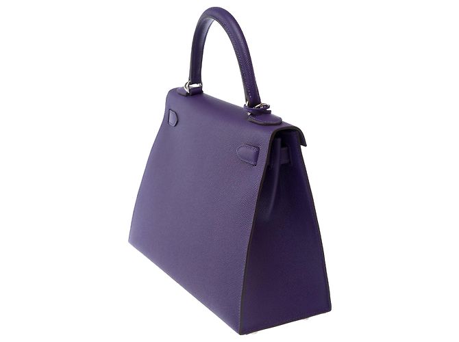 Hermès Borsa HERMES Kelly 28 in Pelle Violetta - 103871 Porpora - vista 6