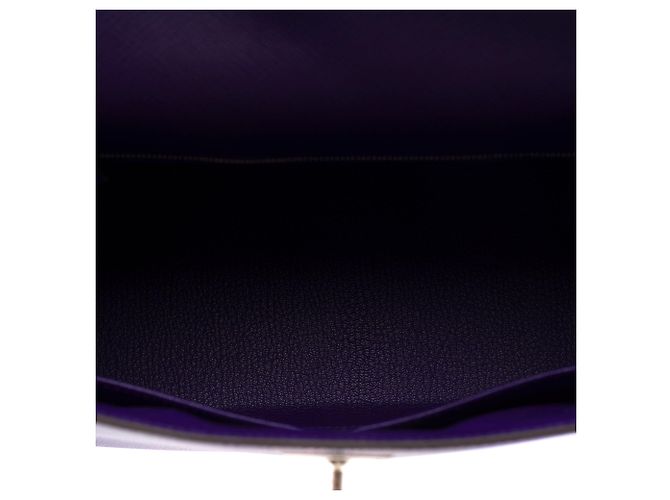 Hermès Borsa HERMES Kelly 28 in Pelle Violetta - 103871 Porpora - vista 9