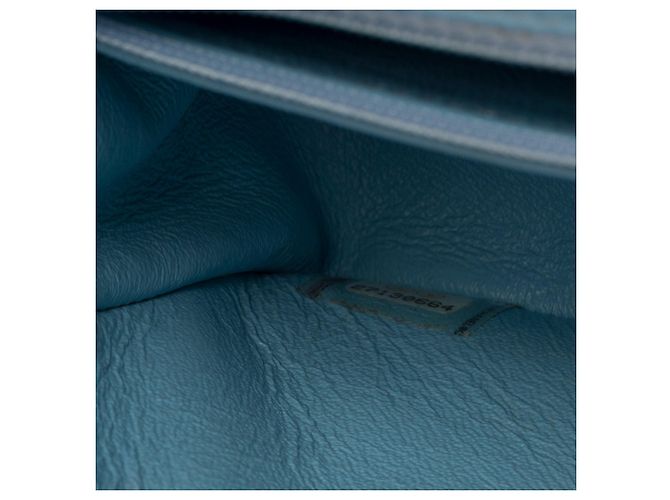 Borsa CHANEL Timeless/Classique in Tweed Blu - 103865 - vista 7