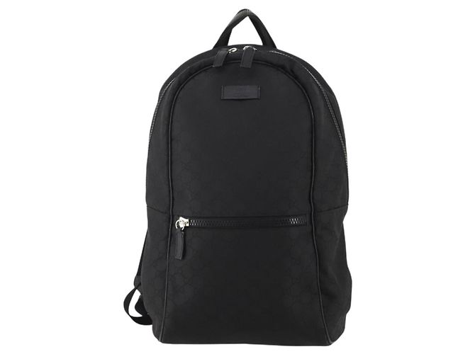 Zaino GUCCI GG Canvas Nero Argento 449181 Auth BA14948 - vista 2