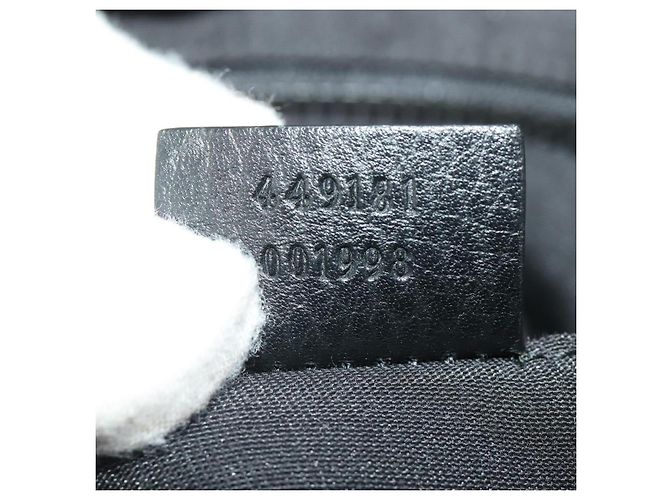 Zaino GUCCI GG Canvas Nero Argento 449181 Auth BA14948 - vista 24