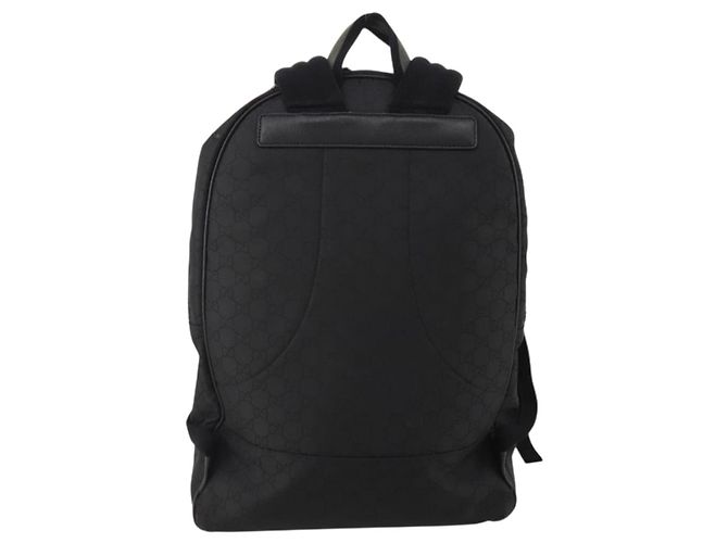 Zaino GUCCI GG Canvas Nero Argento 449181 Auth BA14948 - vista 3