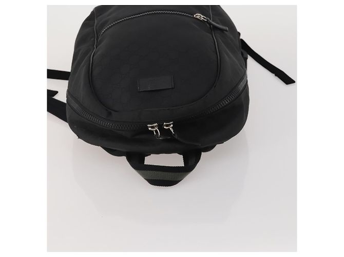 Zaino GUCCI GG Canvas Nero Argento 449181 Auth BA14948 - vista 6