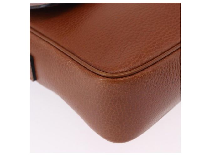 Céline Borsa a tracolla CELINE in pelle marrone e oro Auth 197663V D'oro - vista 10