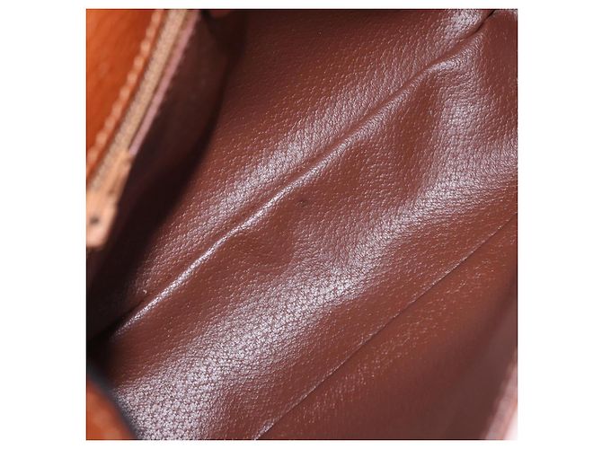 Céline Borsa a tracolla CELINE in pelle marrone e oro Auth 197663V D'oro - vista 11