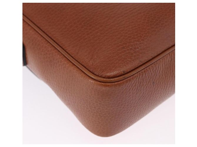 Céline Borsa a tracolla CELINE in pelle marrone e oro Auth 197663V D'oro - vista 15