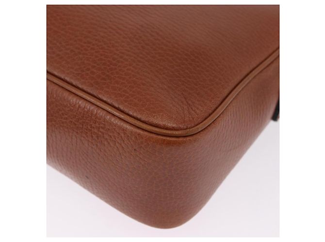 Céline Borsa a tracolla CELINE in pelle marrone e oro Auth 197663V D'oro - vista 16