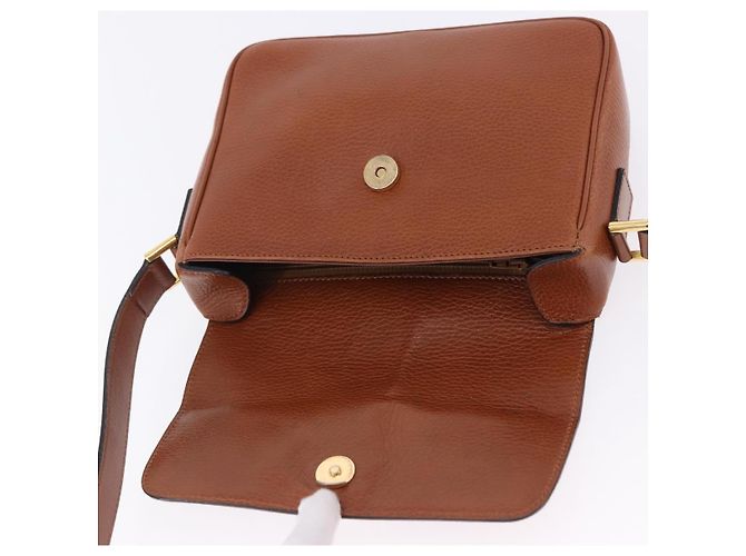 Céline Borsa a tracolla CELINE in pelle marrone e oro Auth 197663V D'oro - vista 18